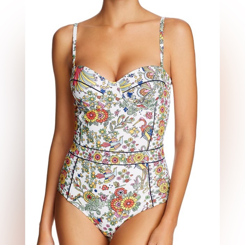 Tory Burch Lipsi Printed Underwire One Piece Swimsuit. Like new. Never worn